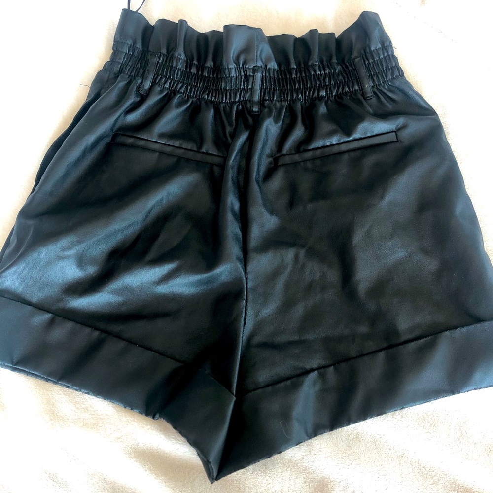 Zara “leather like” high waist short.